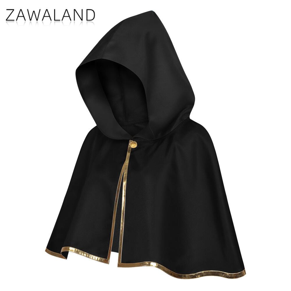 Medieval Hooded Cape Cloak wit - Men'S Accessories Vintage recension och pris