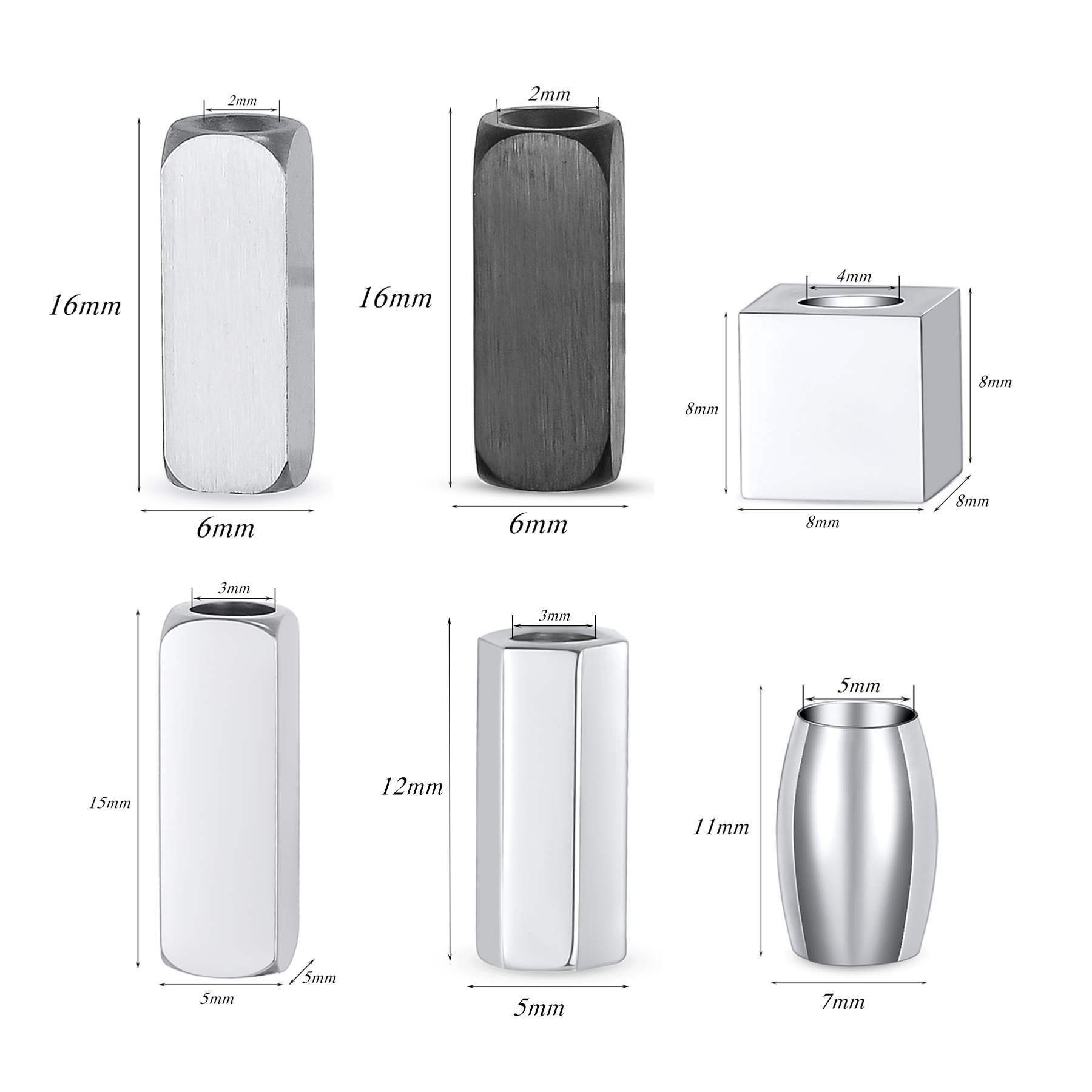 6pcs/lot Custom Text Polished  - Men Accessories Collection recension och pris