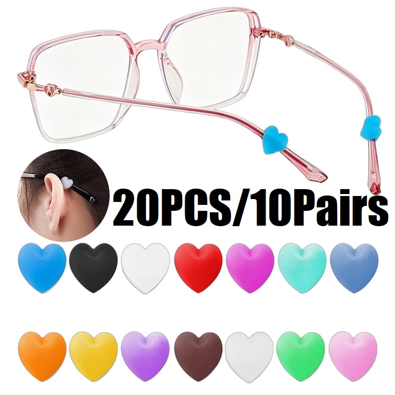 20PCS Heart Silicone Glasses E - Men Accessories Tips recension och pris