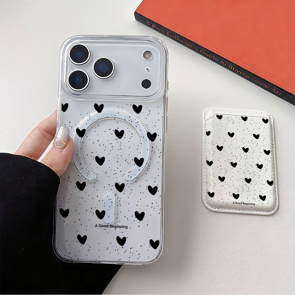 Full screen Polka Dot Heart Fo - Phone Wallet Combo recension och pris