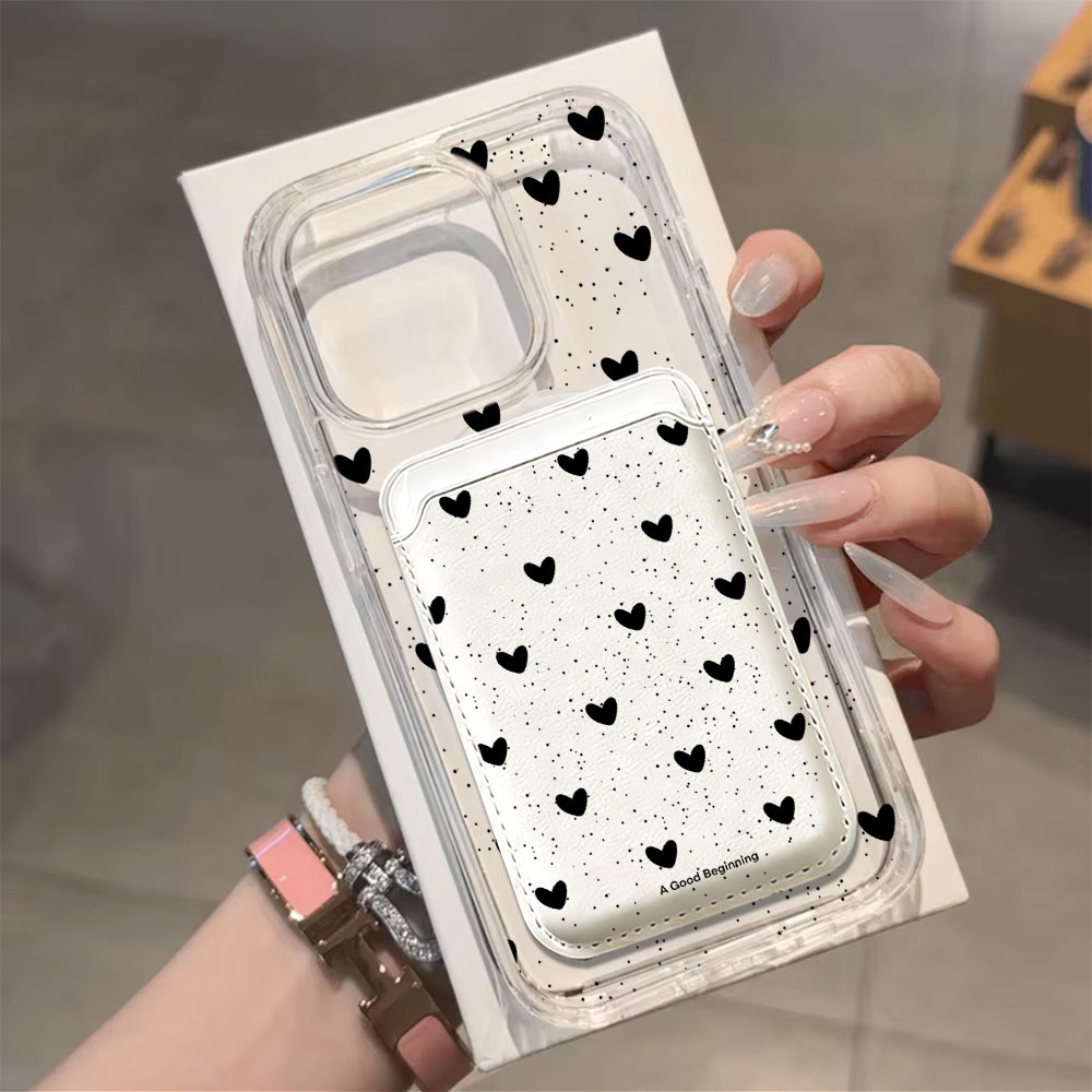 Full screen Polka Dot Heart Fo - Phone Wallet Combo recension och pris