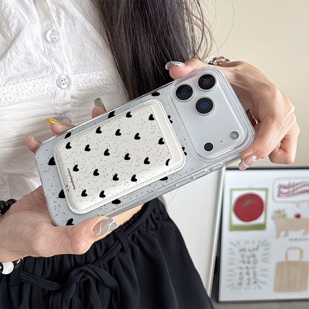 Full screen Polka Dot Heart Fo - Phone Wallet Combo recension och pris