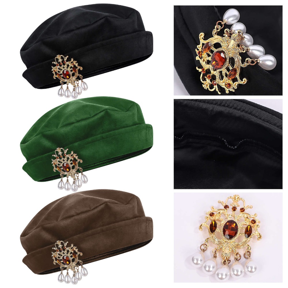 Men Medieval Tudor Beret Hat R - Men'S Accessories Vintage recension och pris