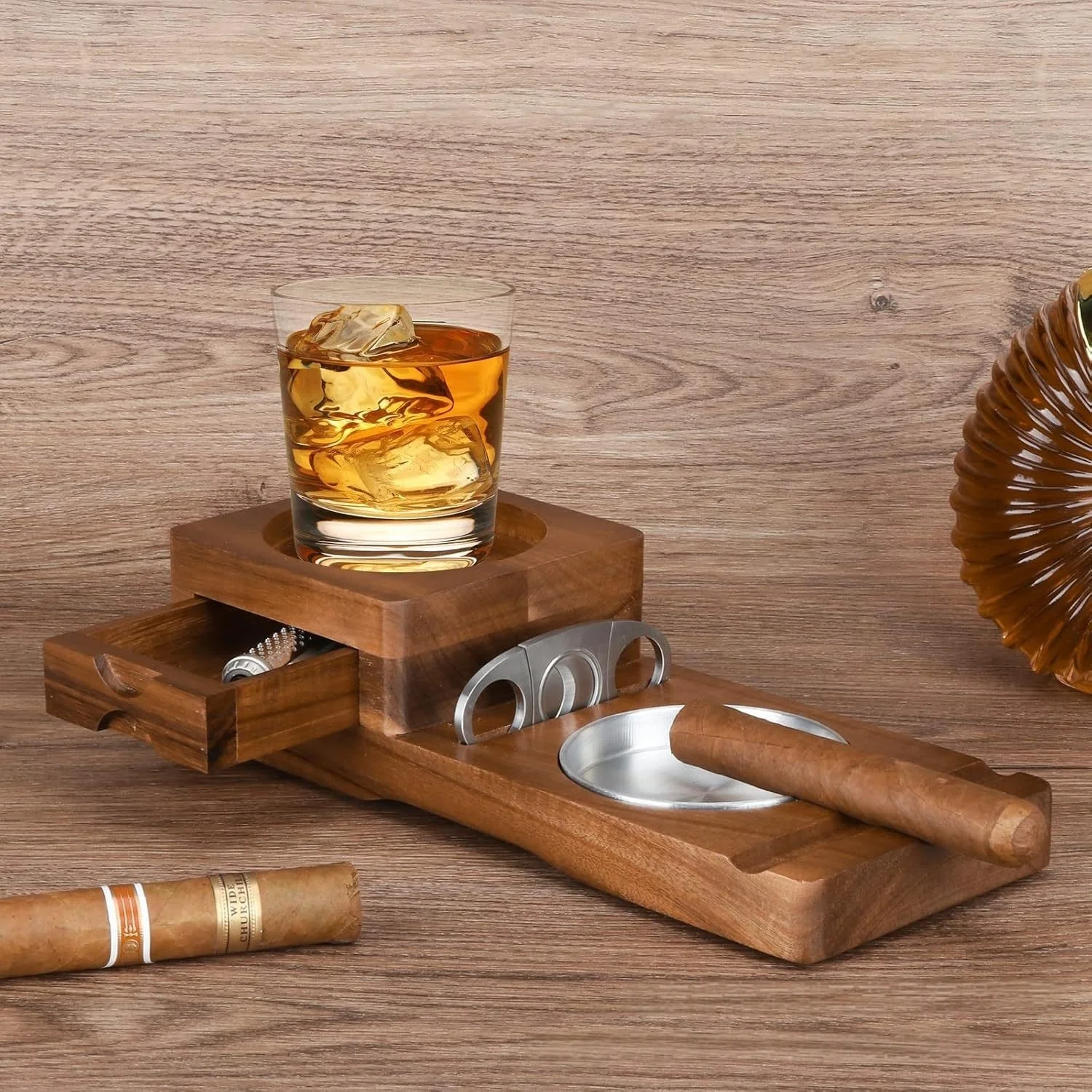 Luxury Cigar Accessories Box w - Cigar Cutter Set recension och pris