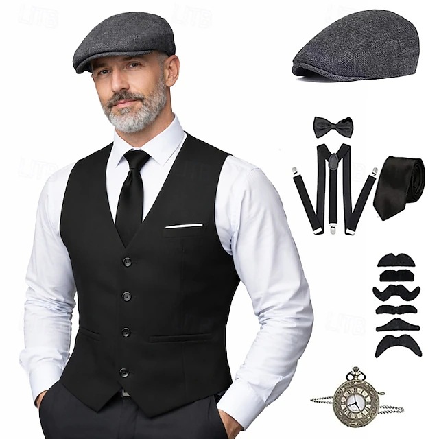 plus size Men 1920s Roaring Ga - Men'S Accessories Vintage recension och pris