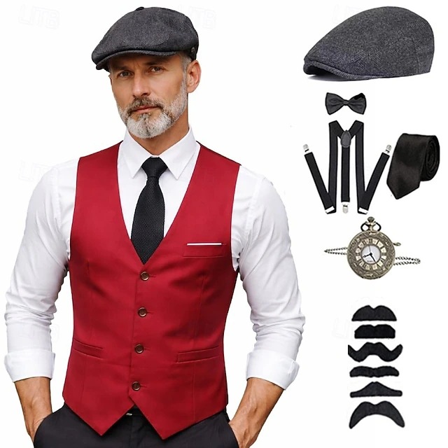 plus size Men 1920s Roaring Ga - Men'S Accessories Vintage recension och pris