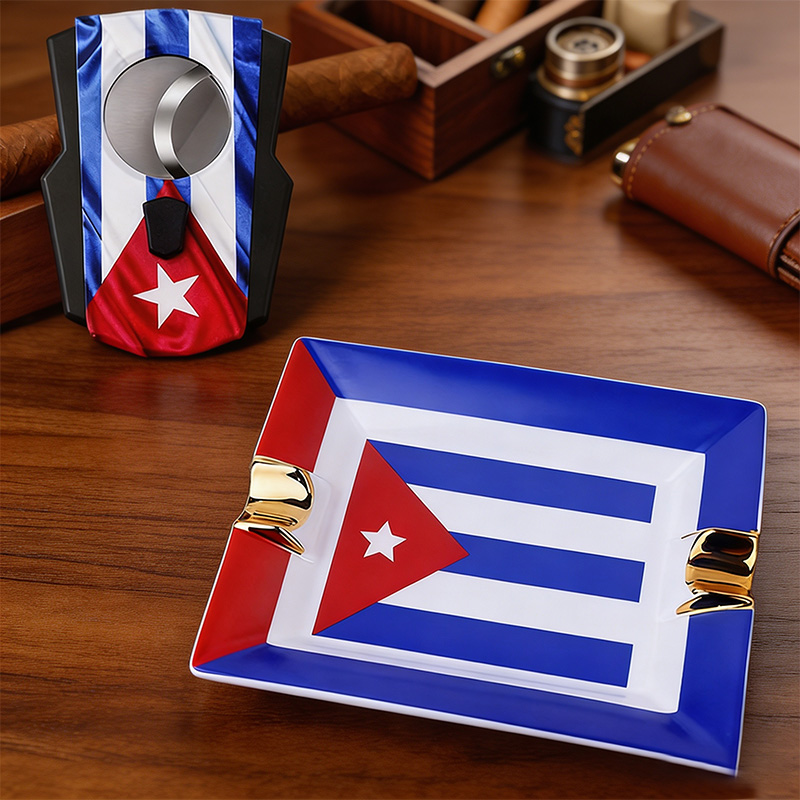 Cigar Set with Cuban Flag, Sta - Cigar Cutter Set recension och pris