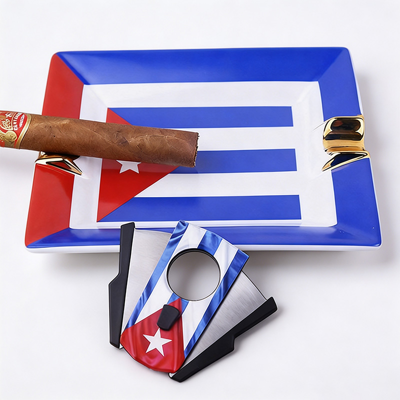 Cigar Set with Cuban Flag, Sta - Cigar Cutter Set recension och pris
