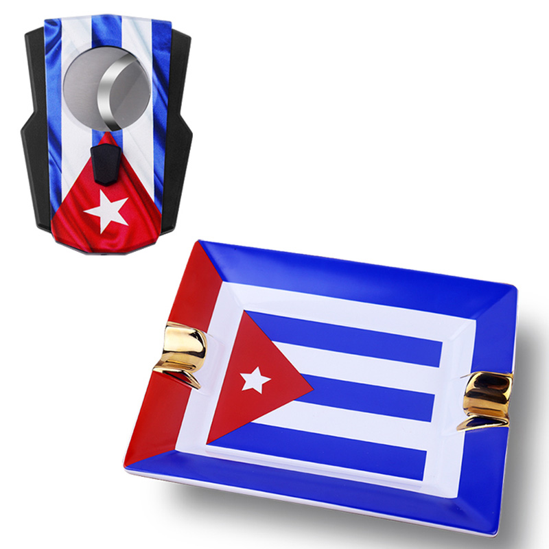 Cigar Set with Cuban Flag, Sta - Cigar Cutter Set recension och pris