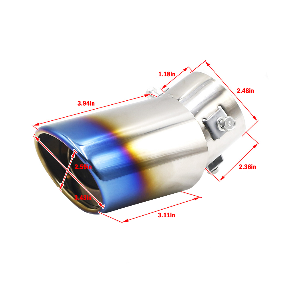 Tail Muffler Exhaust Tip Pipe  - Men Accessories Tips recension och pris