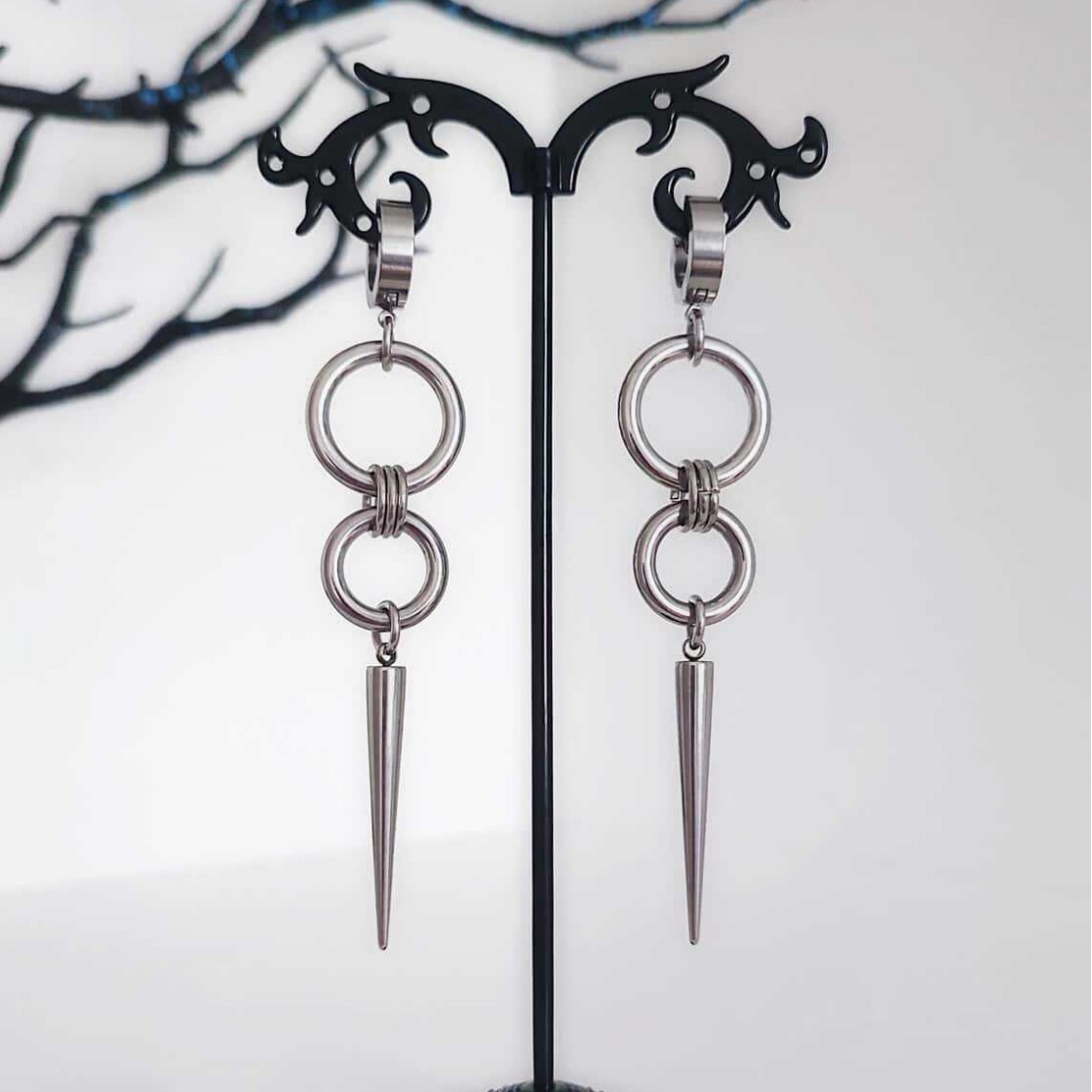 Punk rivet earring,Goth jewelr - Men Accessories Tips recension och pris