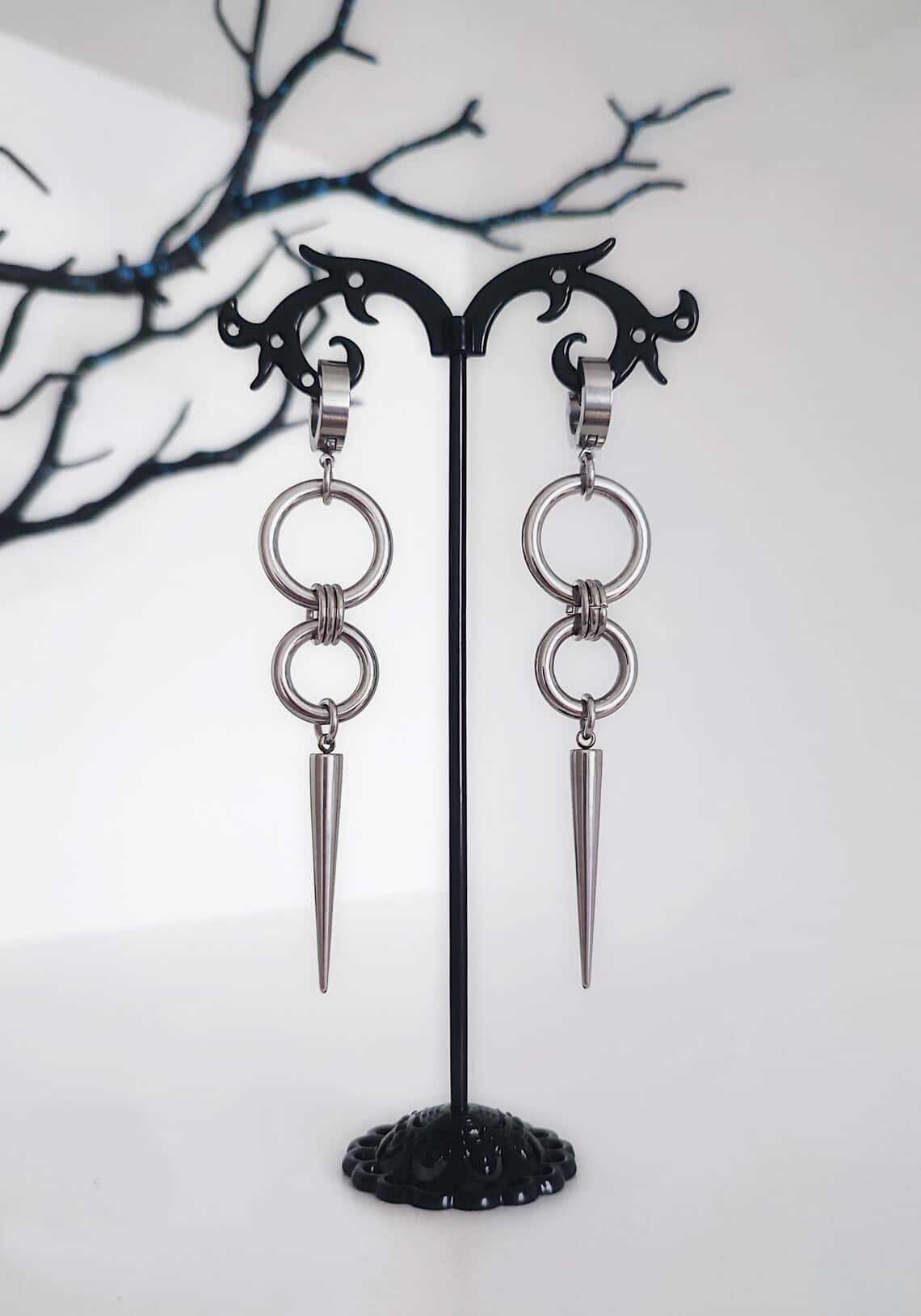 Punk rivet earring,Goth jewelr - Men Accessories Tips recension och pris