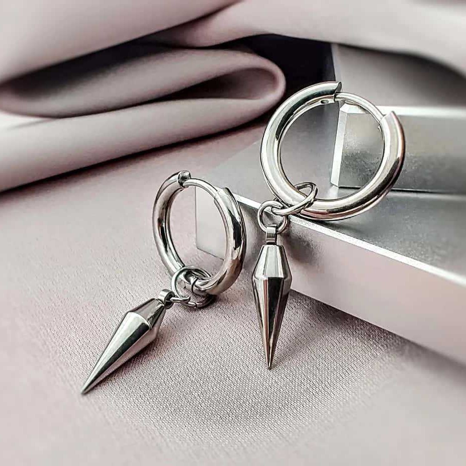 Punk rivet earring,Goth jewelr - Men Accessories Tips recension och pris