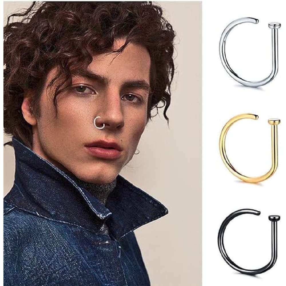 4 Pack Non Piercing D-Shaped N - Men Accessories Collection recension och pris