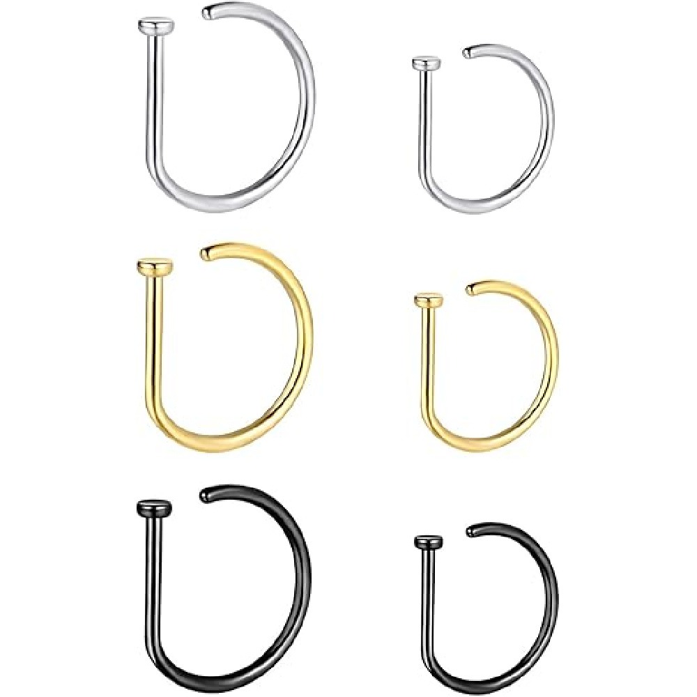 4 Pack Non Piercing D-Shaped N - Men Accessories Collection recension och pris