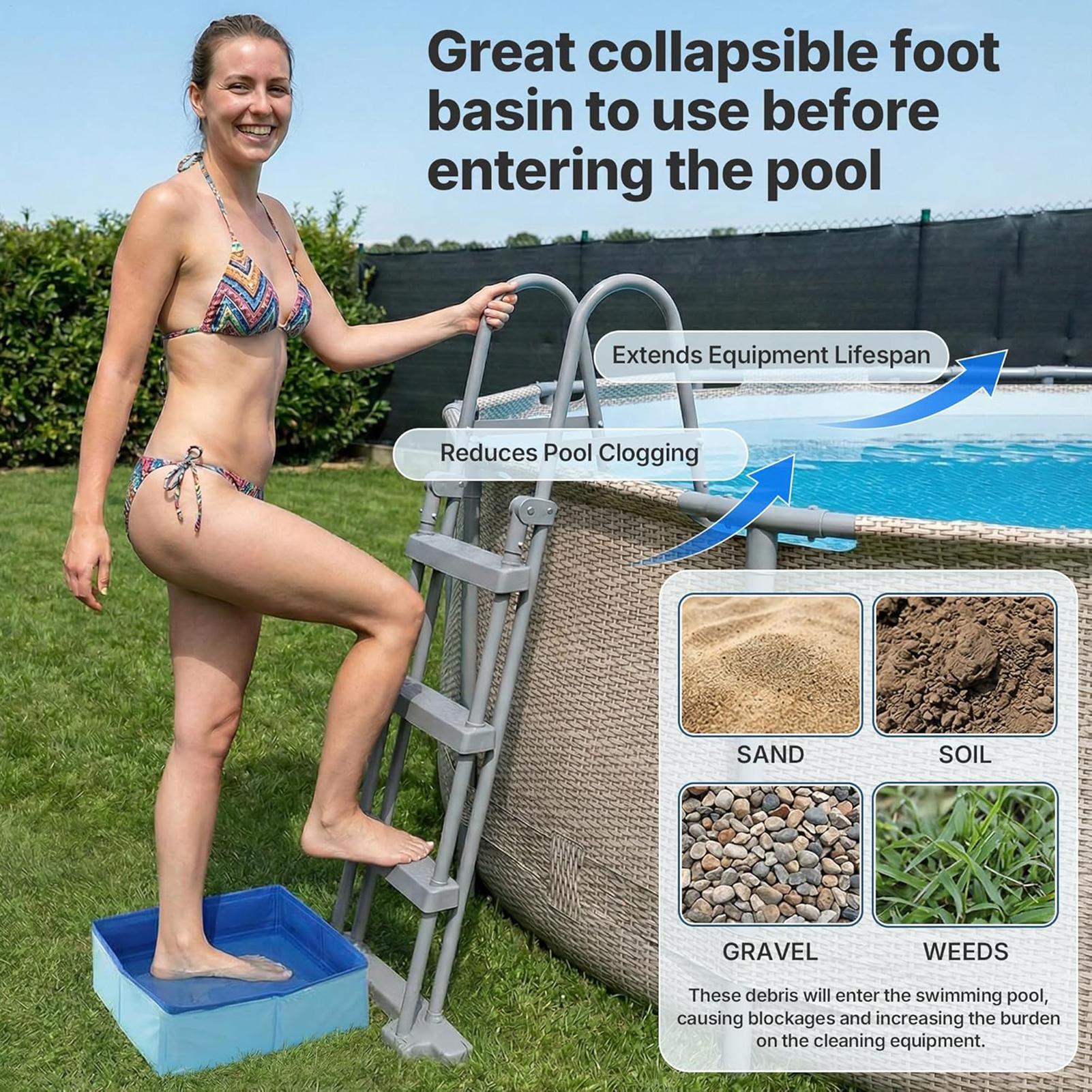 1Pc Portable Folding Foot Bath - Men'S Accessories Essentials recension och pris