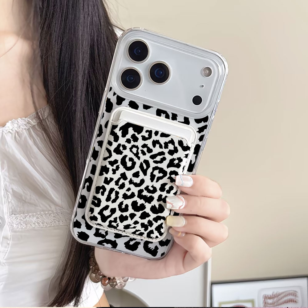 Black Leopard Print For Magsaf - Phone Wallet Combo recension och pris
