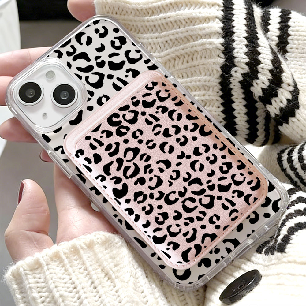 Black Leopard Print For Magsaf - Phone Wallet Combo recension och pris