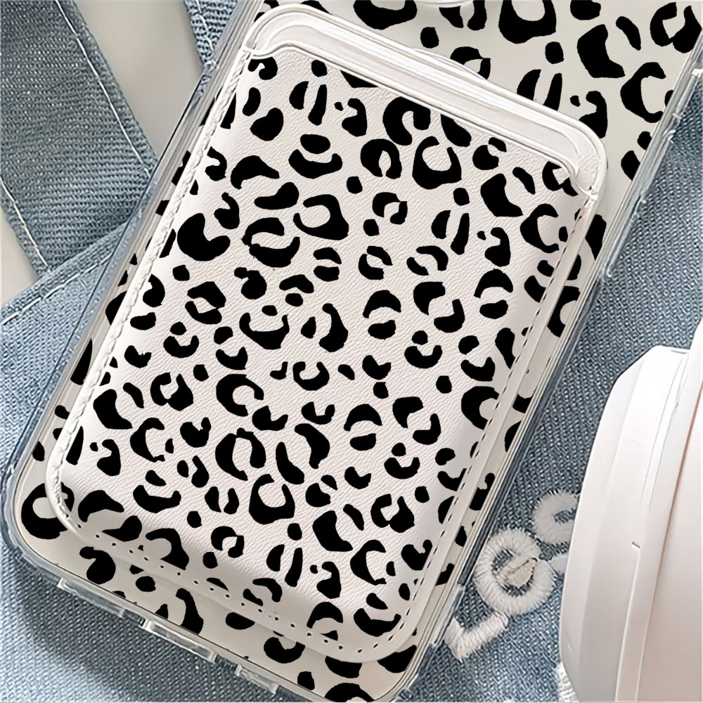 Black Leopard Print For Magsaf - Phone Wallet Combo recension och pris