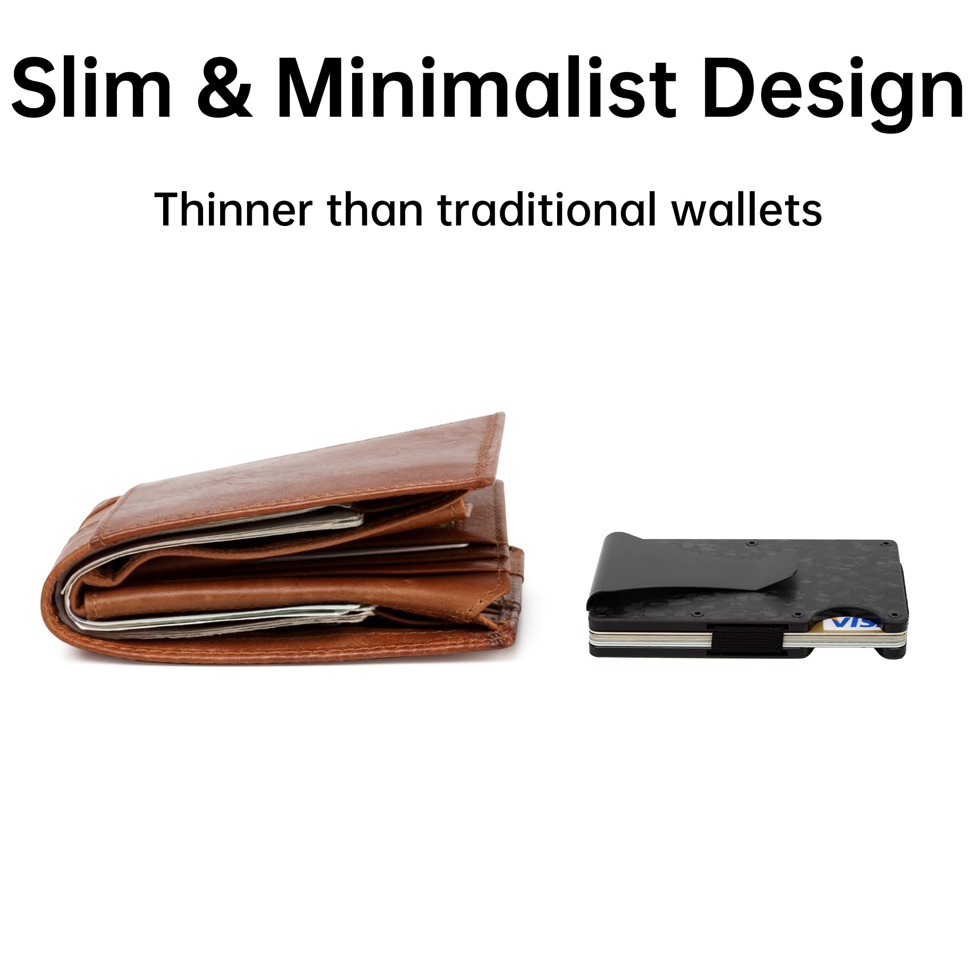 Carbon Fiber Wallet, Metal Mon - Card Case Minimalist recension och pris