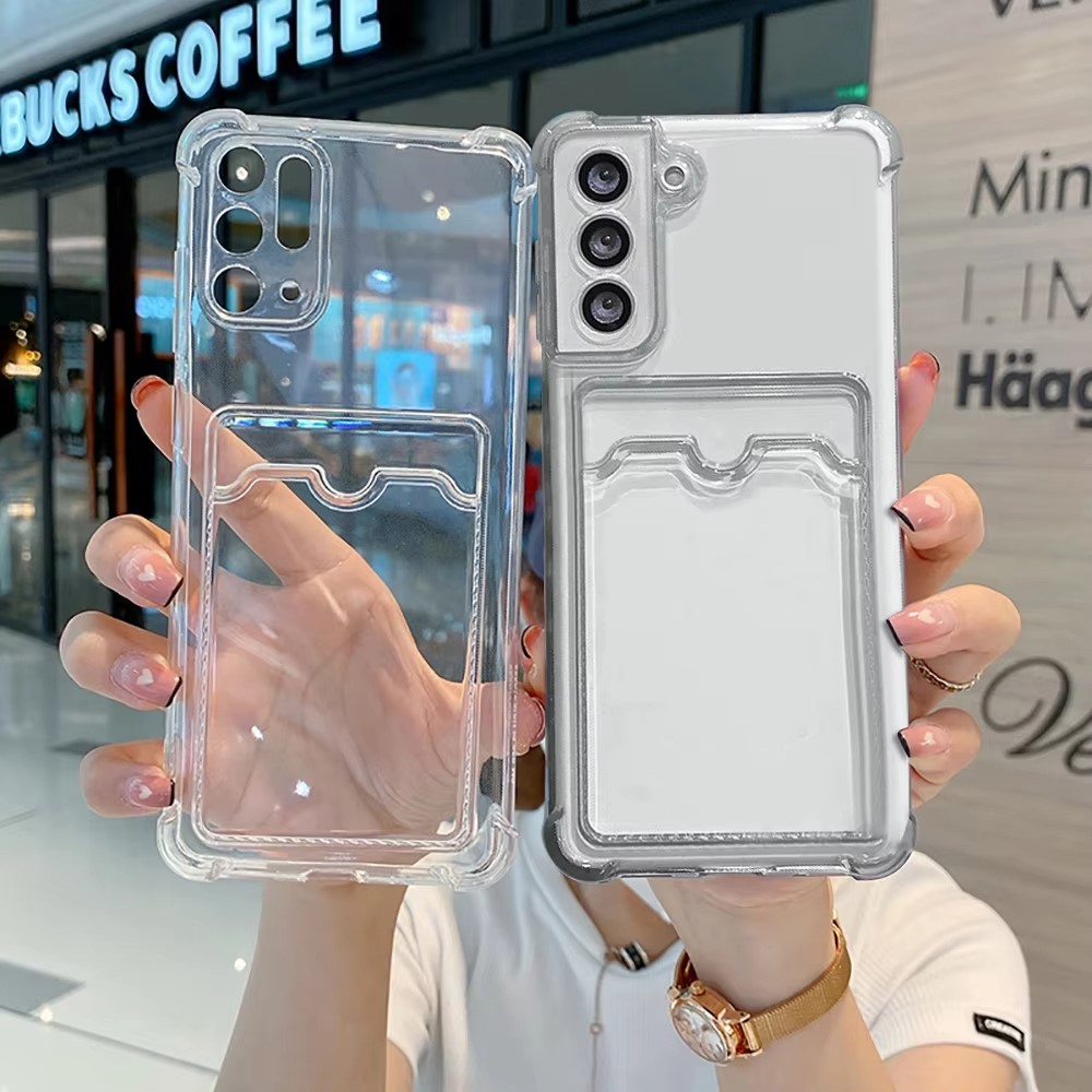 Clear Silicone Card Slot Holde - Phone Wallet Combo recension och pris