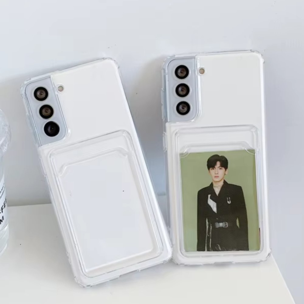 Clear Silicone Card Slot Holde - Phone Wallet Combo recension och pris