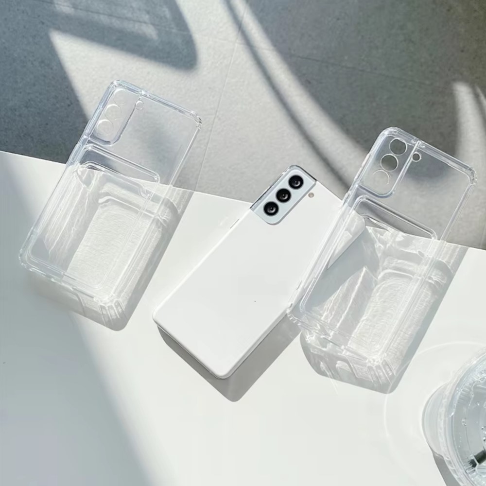Clear Silicone Card Slot Holde - Phone Wallet Combo recension och pris