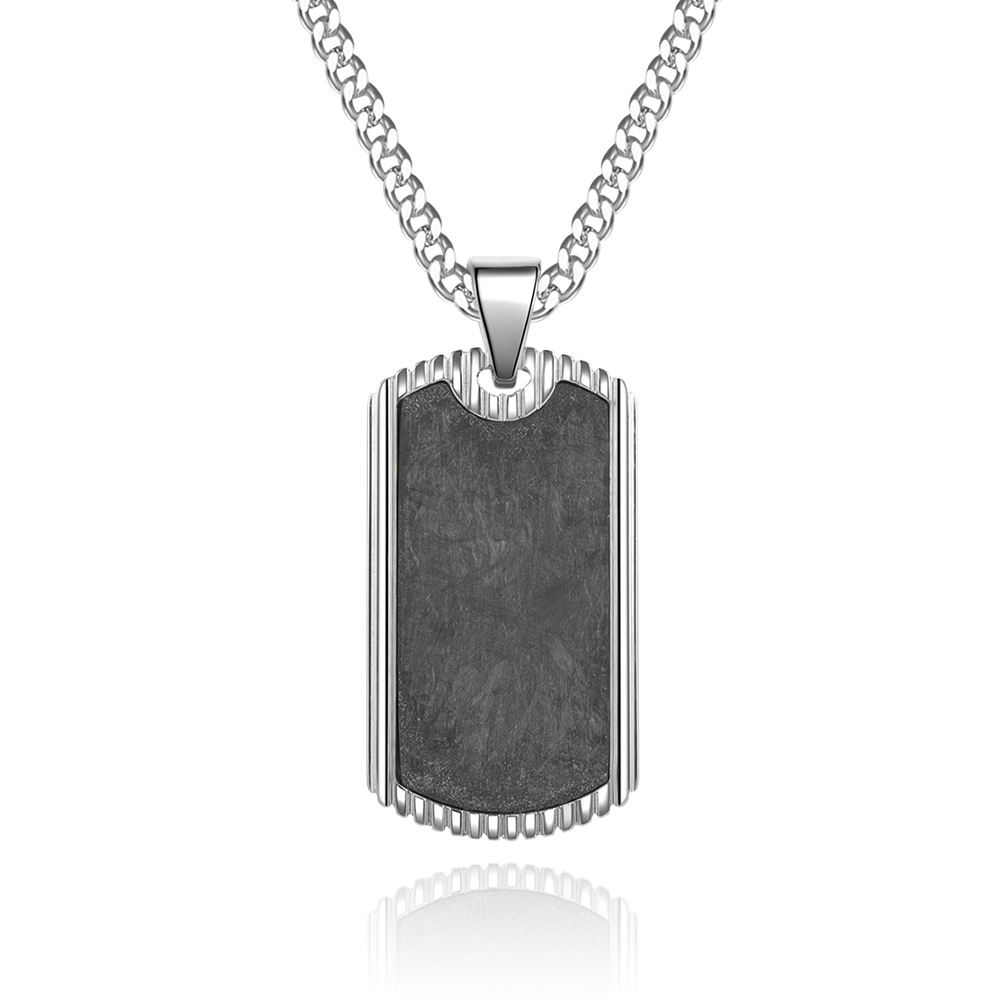 Carbon Fiber Pendant Stainless - Men Accessories List recension och pris